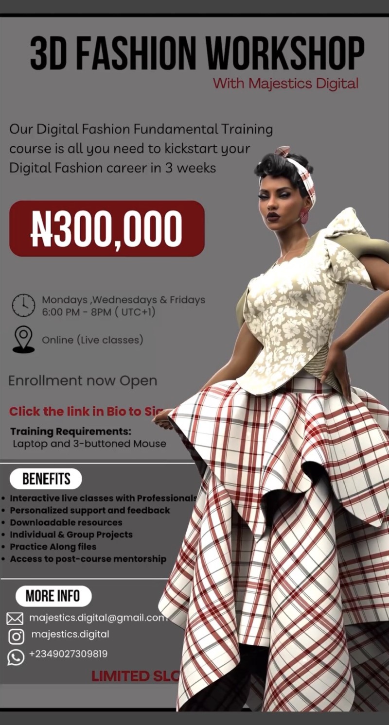 3D FASHION WORKSHOP (AUGUST BATCH)