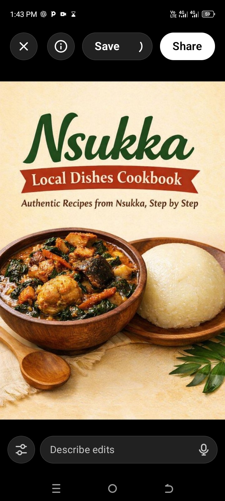 Nsukka local dishes cookbook