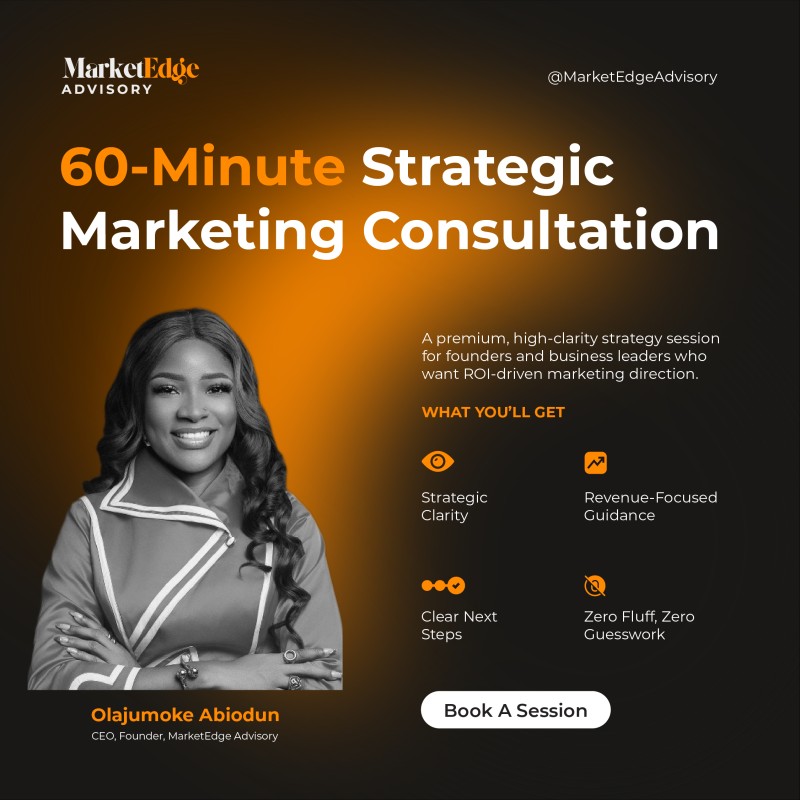 Strategic Marketing Consultation with Olajumoke Abiodun(60 Minutes)