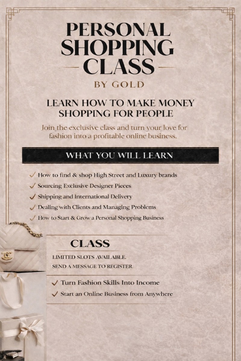 Personal Shopping Class By GOLD