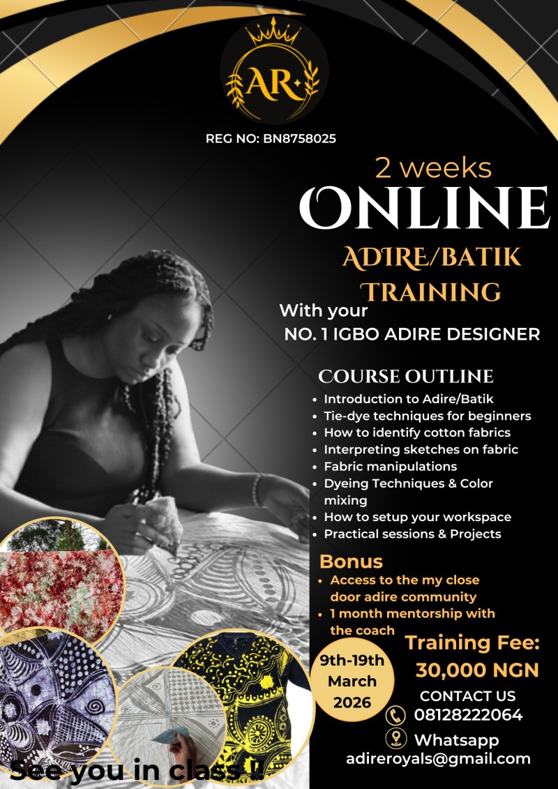 ONLINE ADIRE/BATIK CLASS