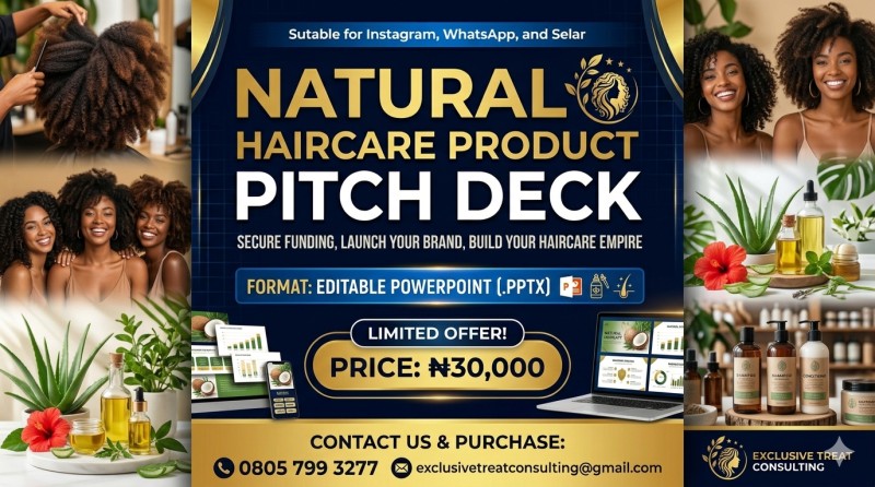 Natural Haircare Product Pitch Deck (Investor-Ready)