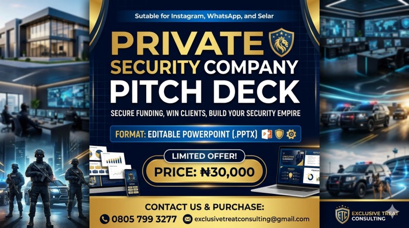 Private Security Company Pitch Deck (Investor-Ready)