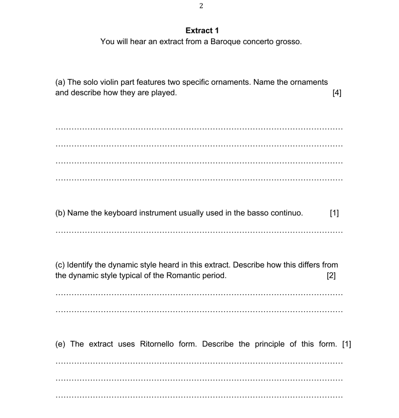 IGCSE Music Mock Exam – Year 11 (Question Paper + Audio)