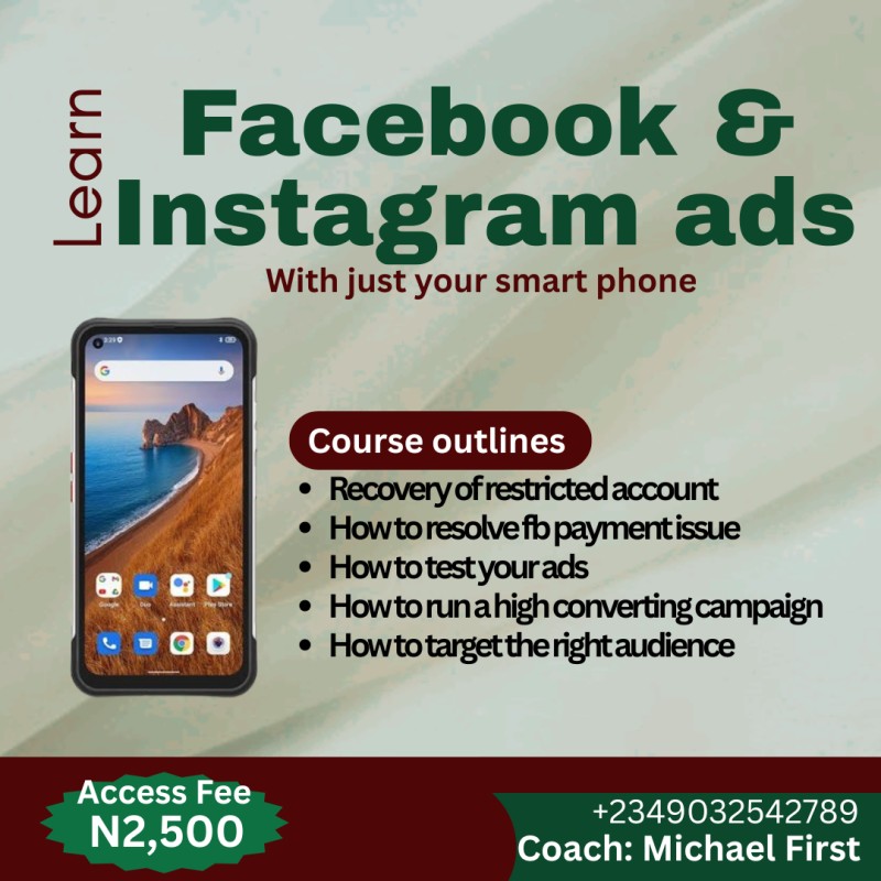 Facebook and Instagram ad course