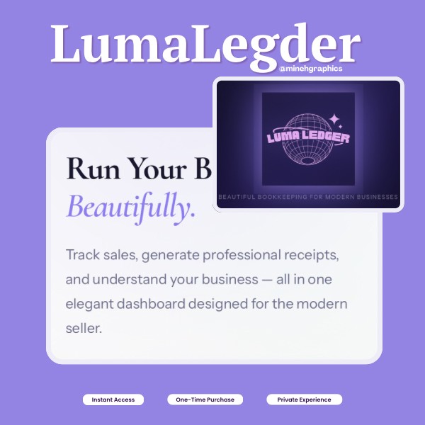 LumaLedger - Modern Business Bookkeeping