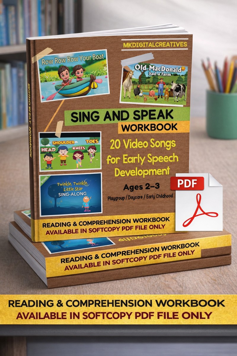 Sing & Speak: 20 Video Songs for Early Speech Development (Ages 2–3