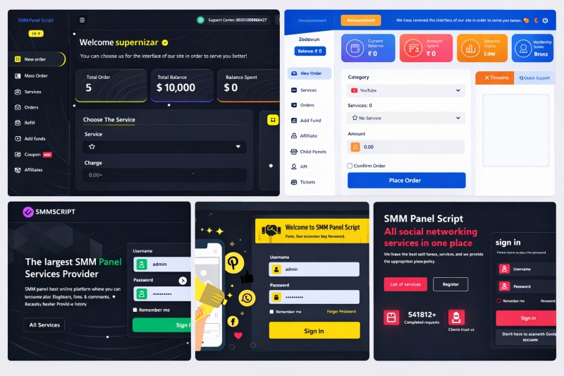 Professional SMM Panel Script with Multiple Premium Themes