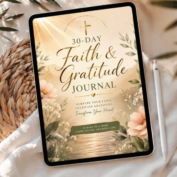 30-Day Faith & Gratitude Journal ✨ | Daily Reflection & Spiritual Growth Printable