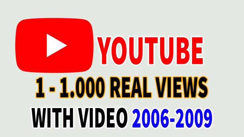 Youtube channel 2006-2009 with video 1-1.000 Real views