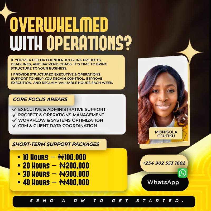 Strategic Executive & Operations Support Retainer
