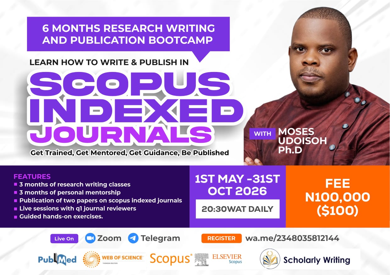 Buy 6-MONTHS RESEARCH BOOTCAMP II by Moses Udoisoh on Selar