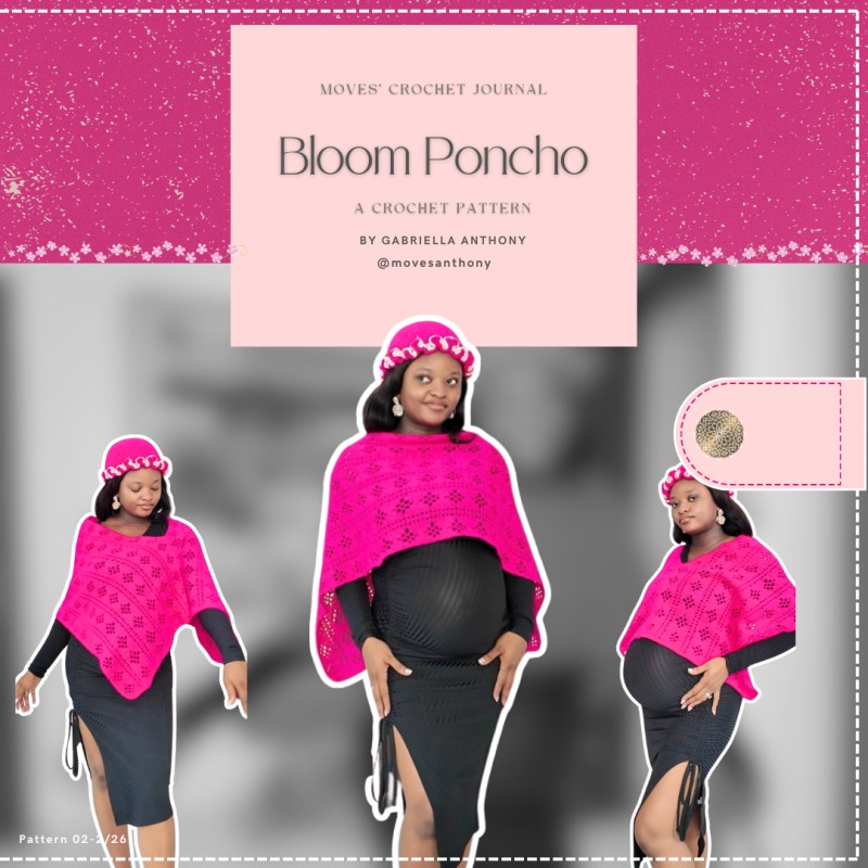 Bloom Poncho by Moves Anthony