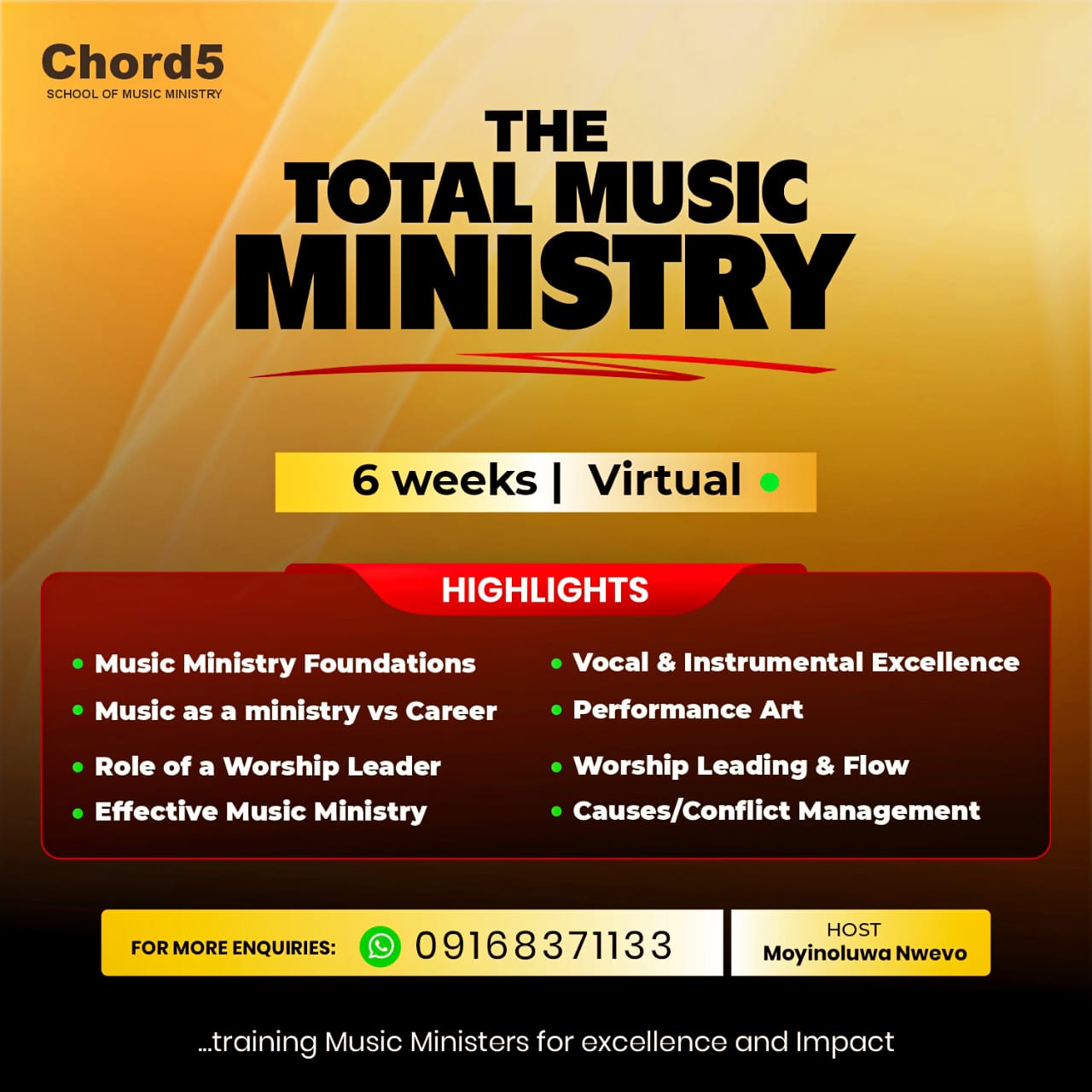 Chord5 School Of Music Ministry