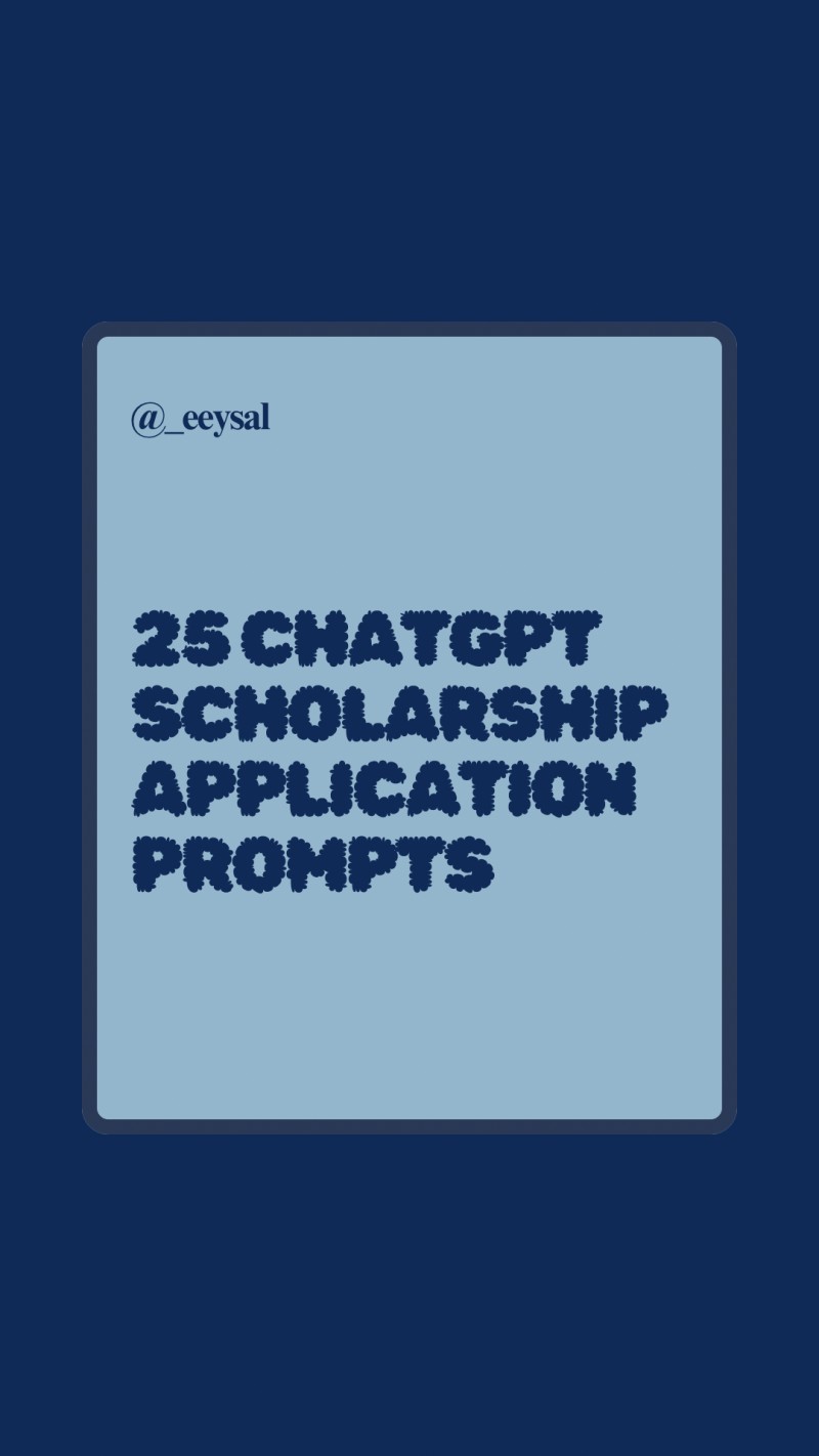 25 CHATGPT Scholarship Search Prompts