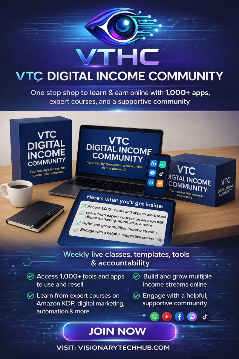 VTC Digital Income Community (Your One-Stop Digital Income Community to Learn, Build & Earn Online — Even With Just Your Phone)