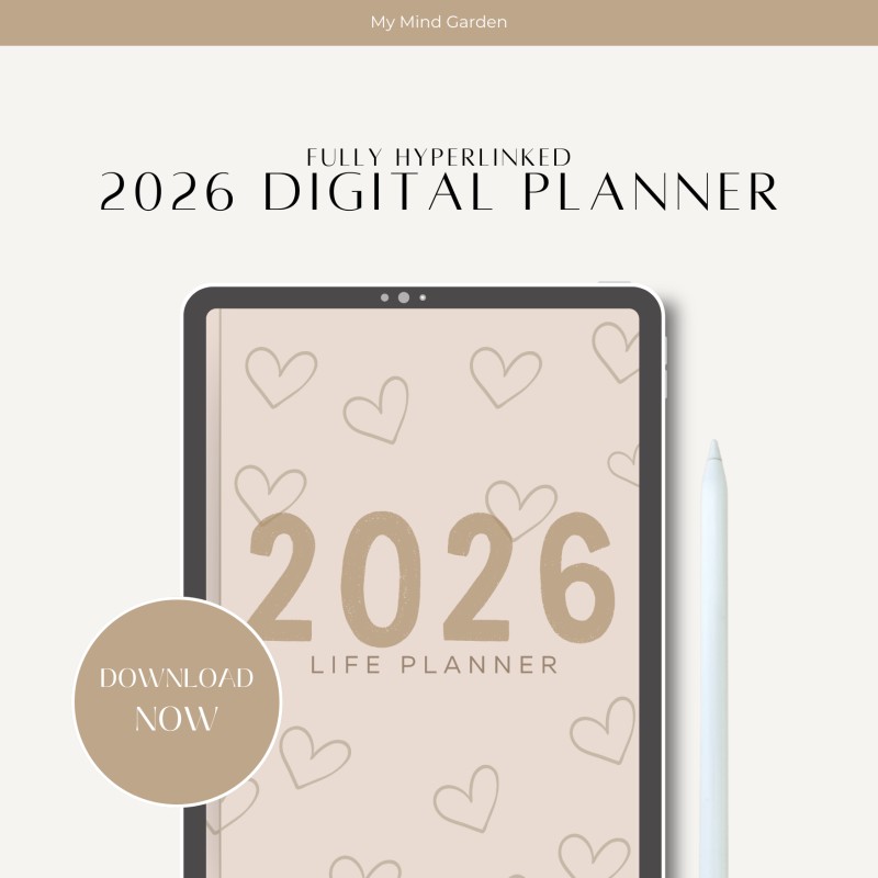 2026 life planner - all in one digital planner ( includes 150+ stickers)