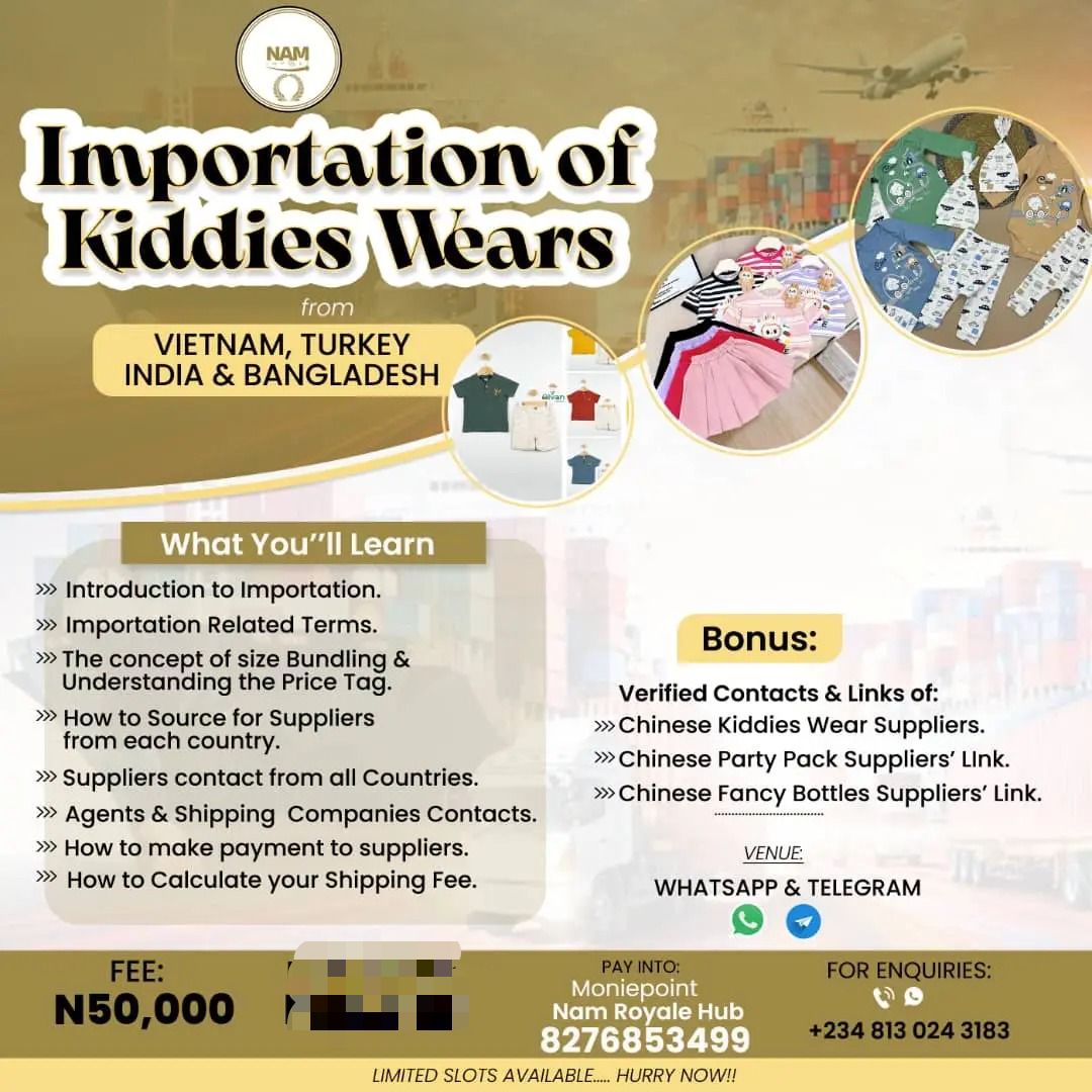 4in1 Kids Wear Importation Training