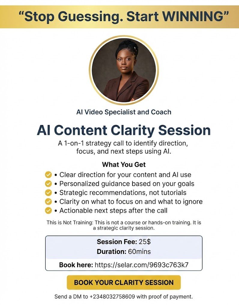 AI Video & Content Clarity Session