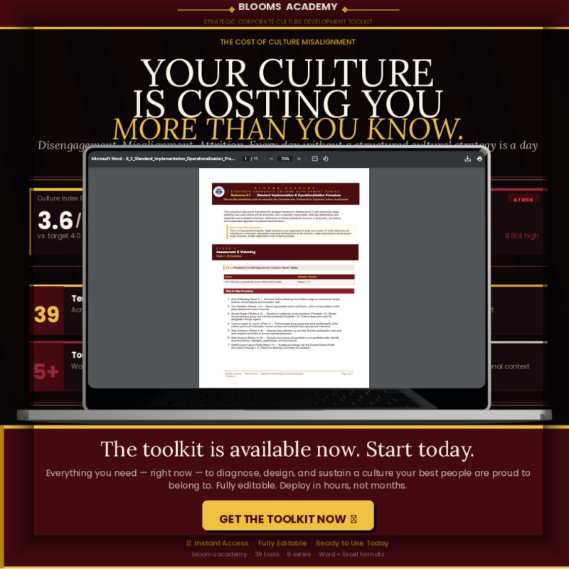 Strategic Corporate Culture Development Toolkit