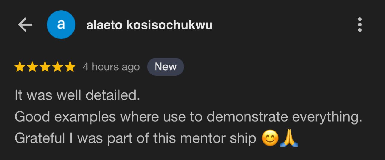 Customer review 1