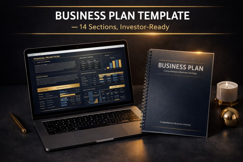 Business Plan Template Word Document | 14-Section Investor-Ready Business Plan | Startup Business Plan | Small Business Plan | Editable Word Template | Instant Download