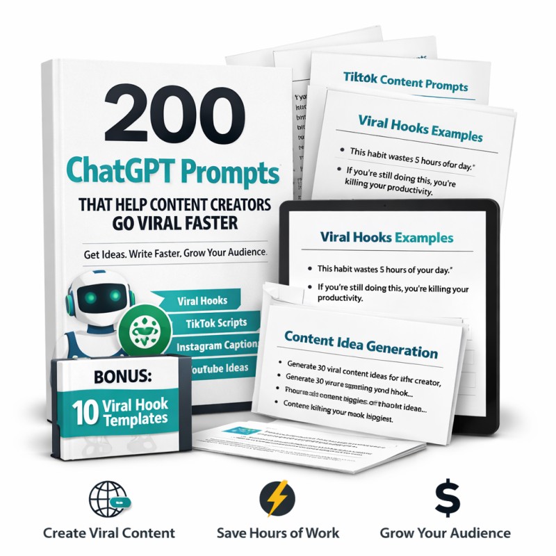 Buy 200 ChatGPT Prompts That Help Content Creators reach 10k+ followers ...