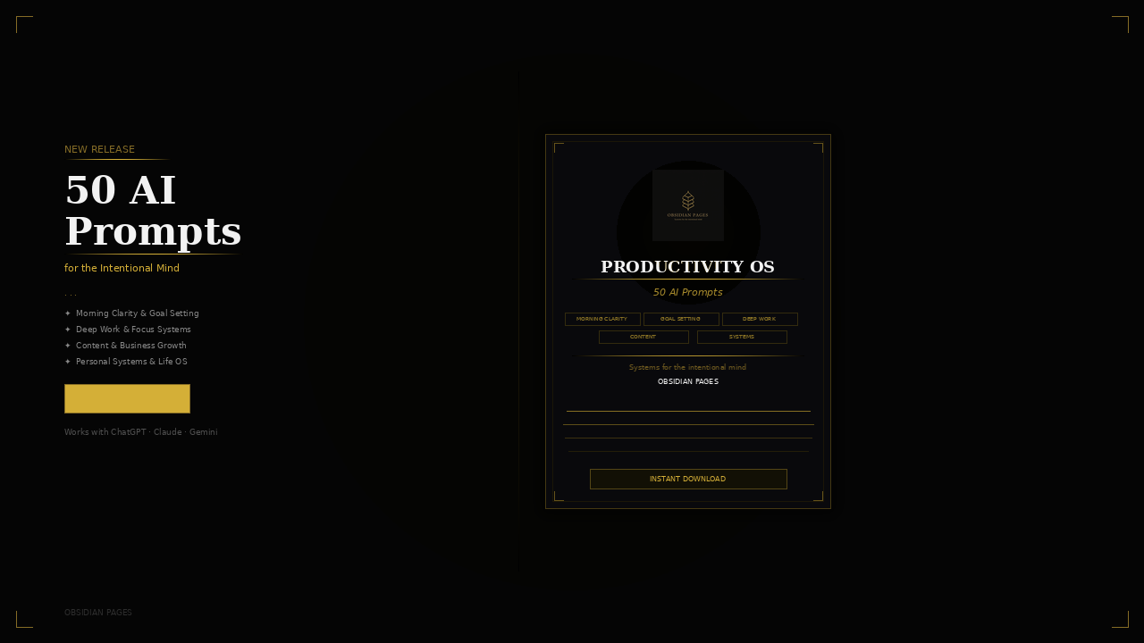 Productivity OS — 50 AI Prompts for the Intentional Mind