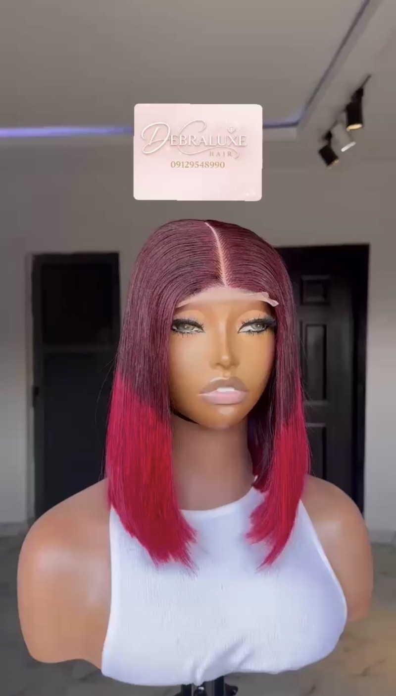 Bone straight Crimson Melt Bob