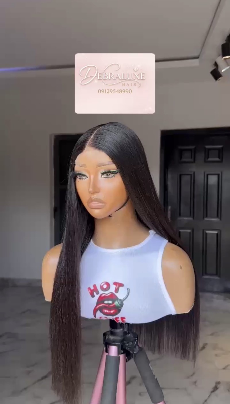 DEBRALUXE Noir silk Bonestraight