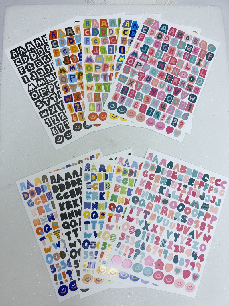 Alphabet Sticker Sheets