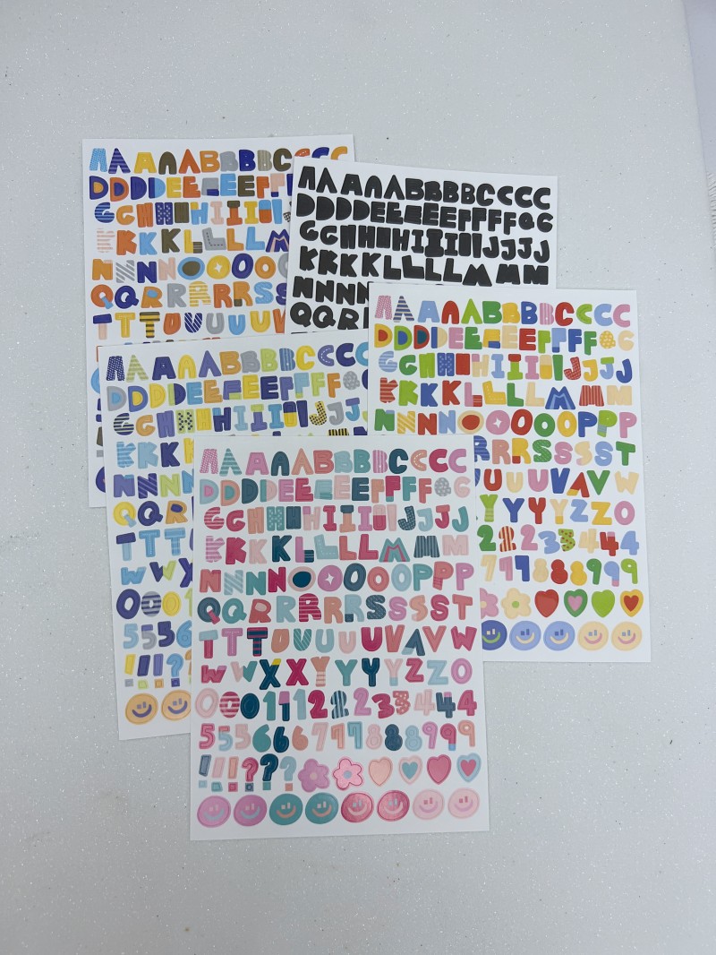Alphabet Sticker Sheets