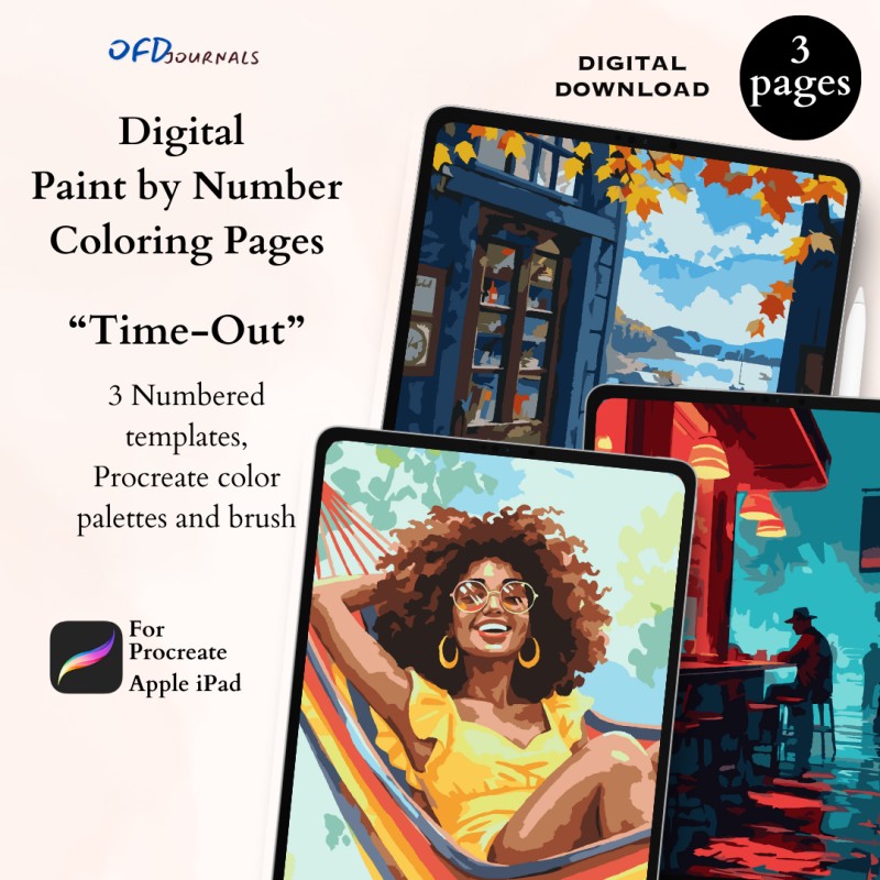 Time Out - Digital Paint by Number Bundle