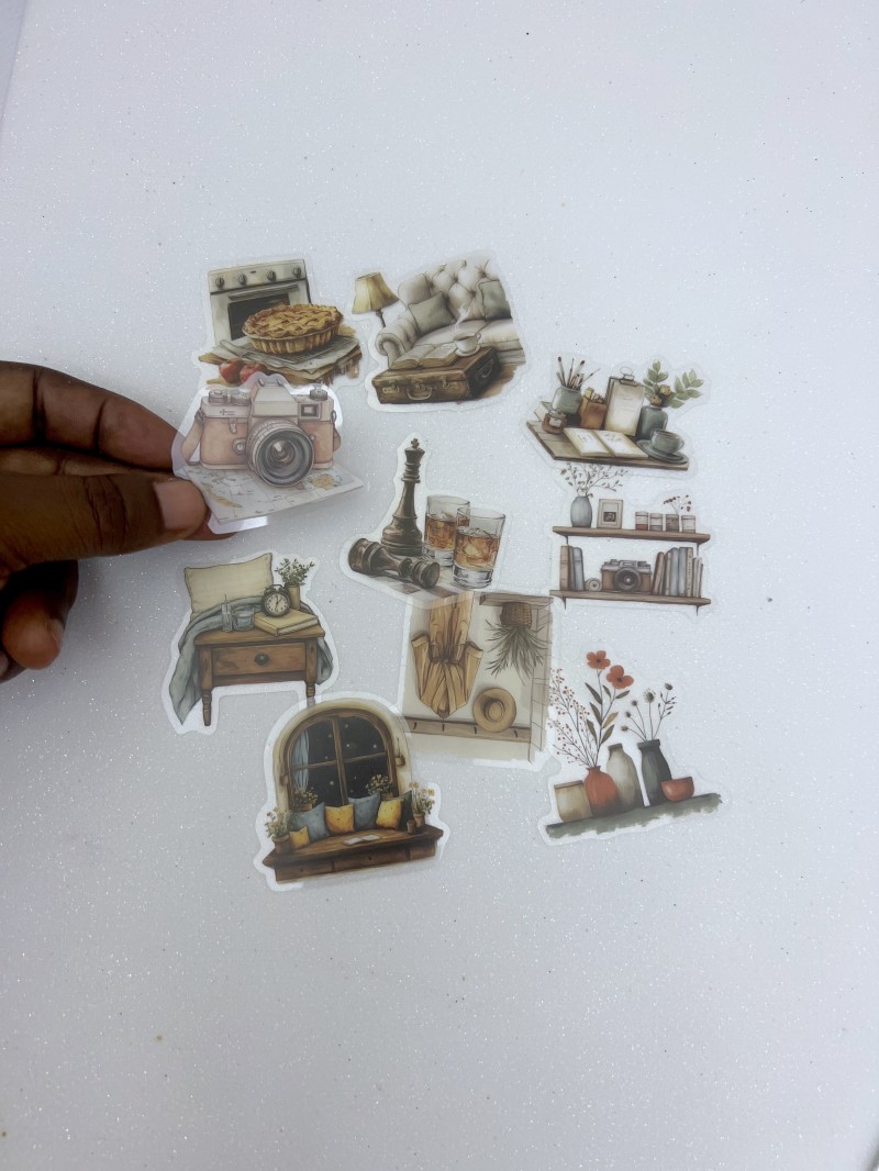 Transparent Journal Sticker Set