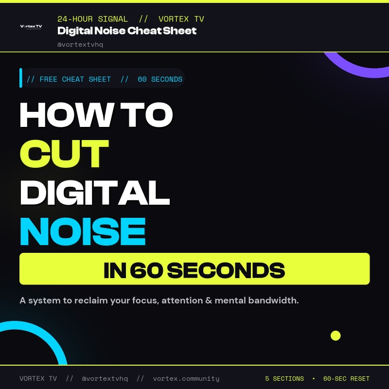 HOW TO CUT DIGITAL NOISE IN 60 SECONDS