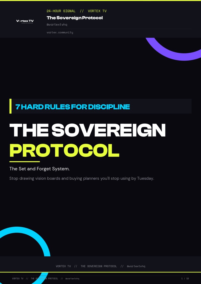 THE SOVEREIGN PROTOCOL: 7 Hard Rules for Discipline