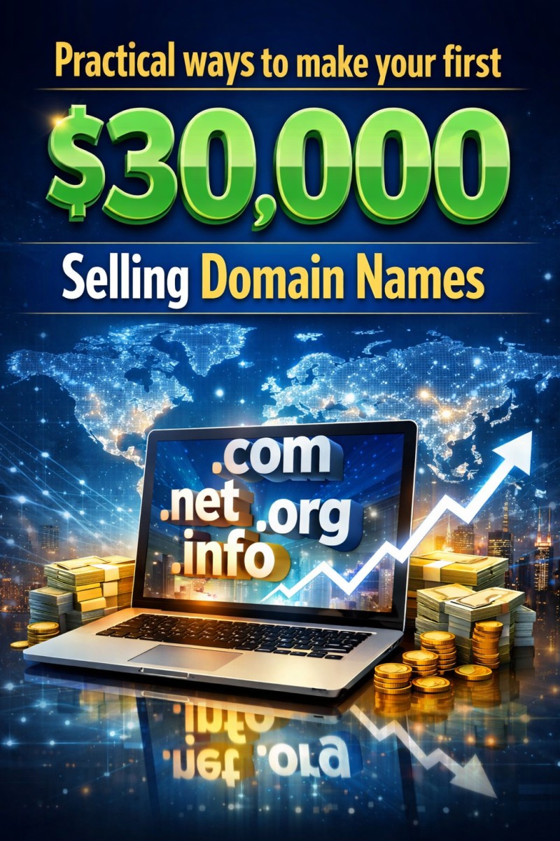 Practical Ways to Make Your First $30,000 Selling Domain Names.