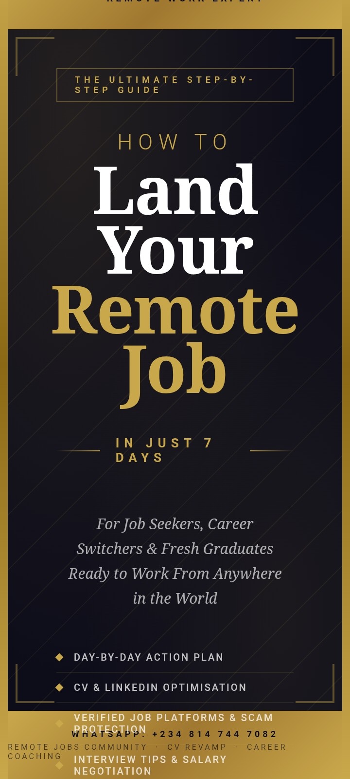 How To Land Your Dream Remote Job in 7Days