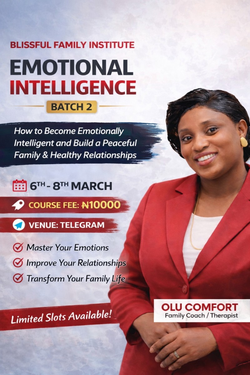 EMOTIONAL INTELLIGENCE COURSE (“How to Become Emotionally Intelligent and Build a Peaceful Family & Secure Relationships.”