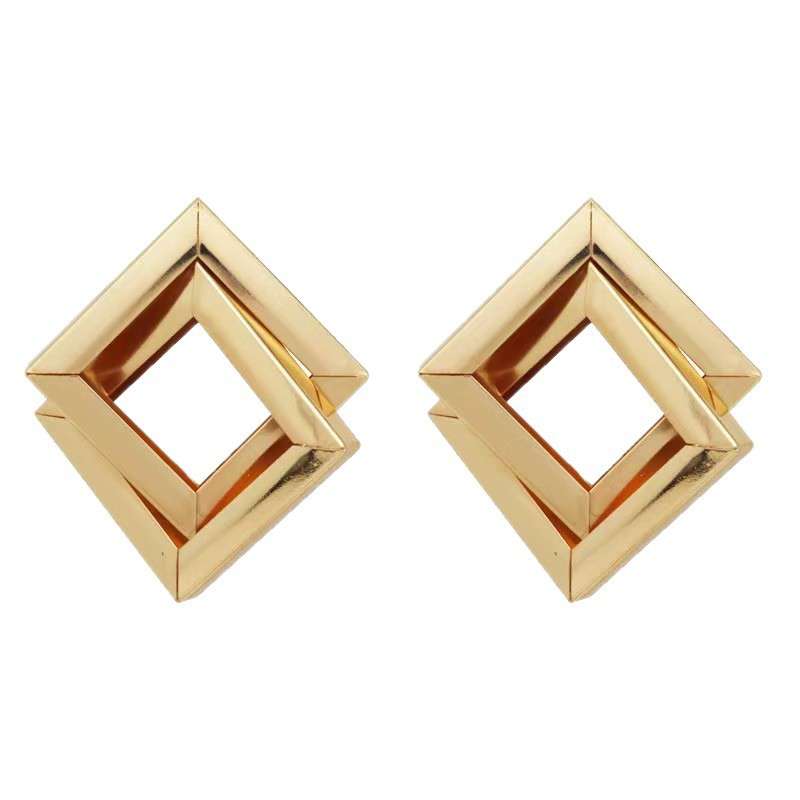 Double square earrings