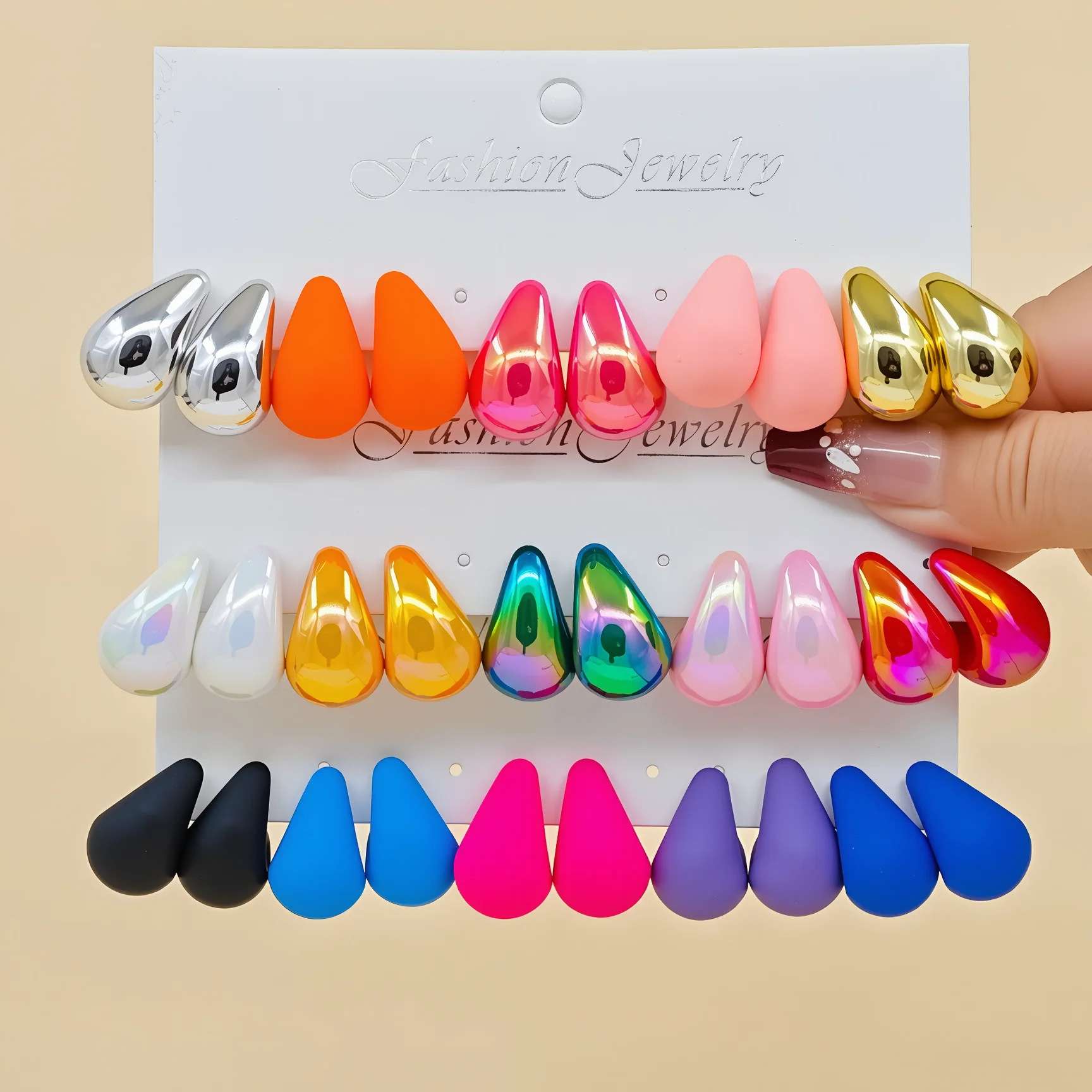 Jade gradient elegant earrings