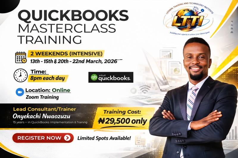 QuickBooks Accounting Masterclass: Become a Professional Bookkeeper in 2 Weekends (Live Practical Training)