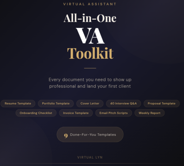 The VA Starter Kit — 9 Done-For-You Templates for Virtual Assistants