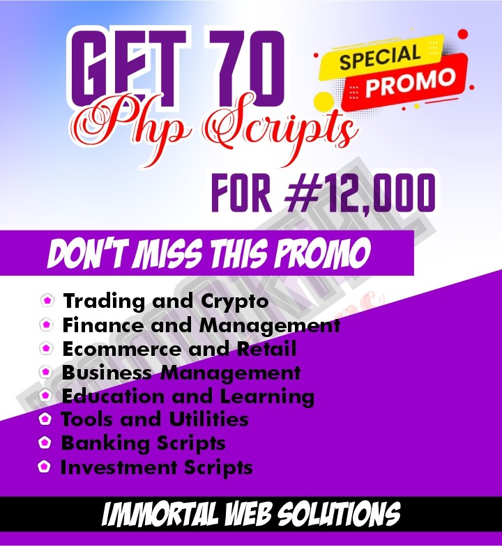70 Premium Scripts Just for YOU