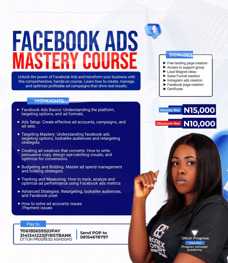FACEBOOK ADS MASTERY COURSE