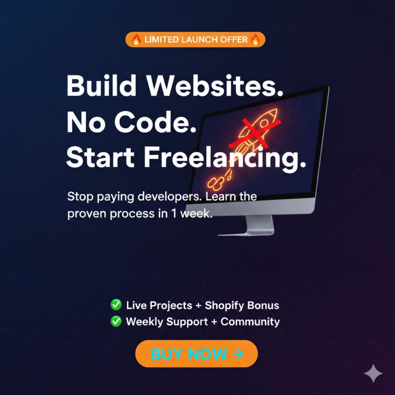 Learn How to Build Professional Websites Without Coding and  Start Offering Your Services to Real Clients