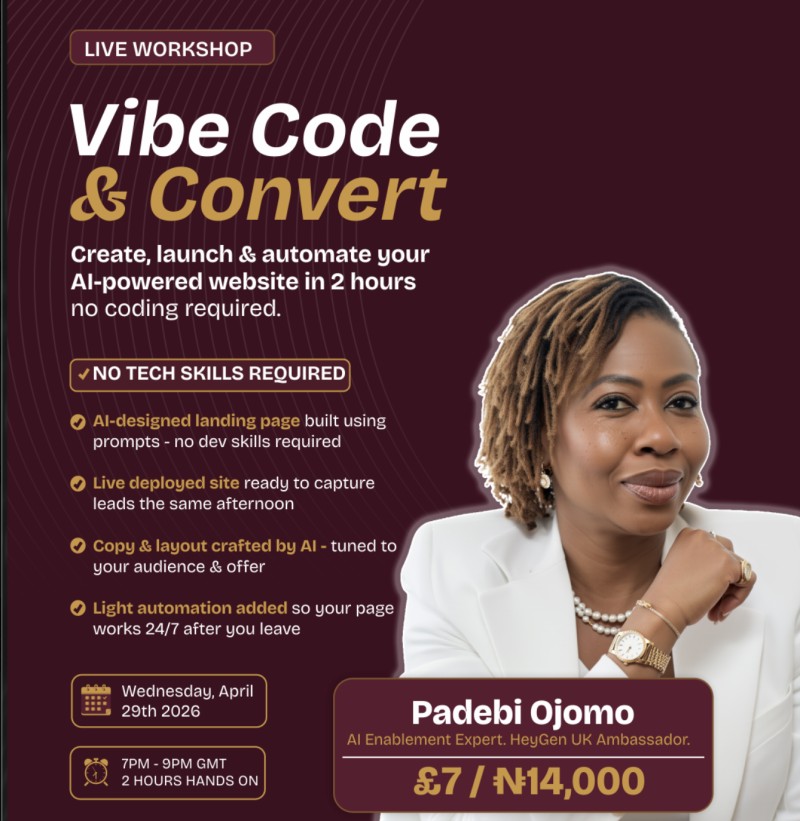 Vibe Coding Workshop:  Create, Launch & Automate your AI-Powered Website in 2 Hours