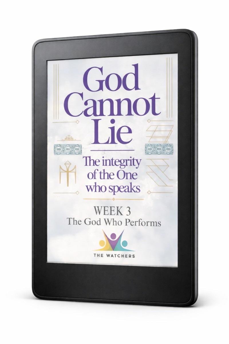 The God Who Performs Week 3 God Cannot Lie - The Integrity of The One Who Speaks