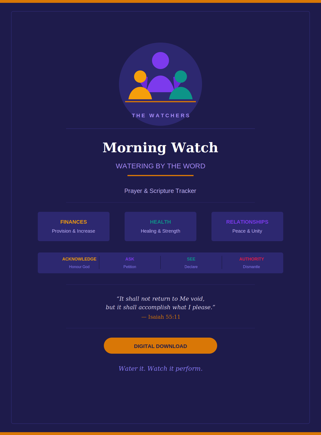 Watering By The Word - Performance Tracker_EASTER EDITION