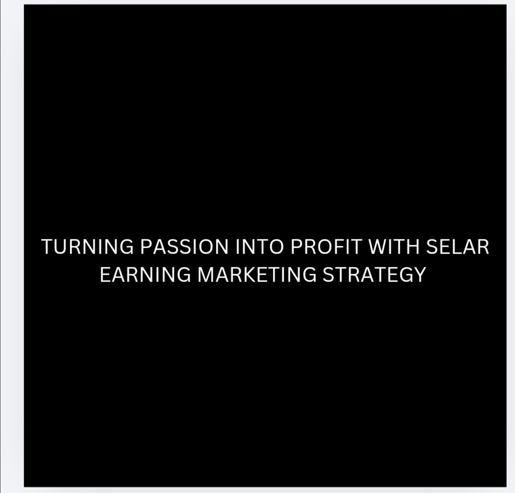 Passion into profit